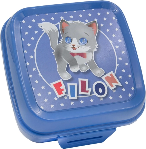 Caja para snacks con cierre de clic 12,5 × 12,5 × 8 cm – de plástico, mix de colores