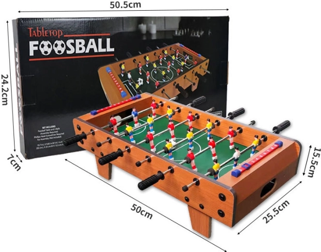 Futbolín de mesa de madera (tres en raya) – mini futbolín
