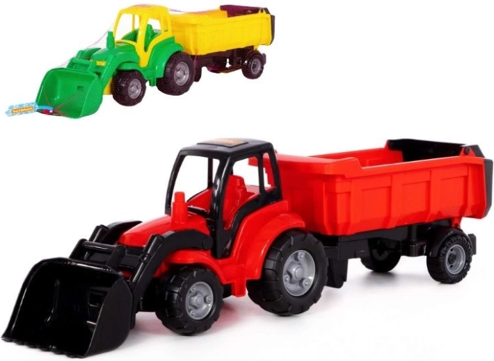 Tractor infantil Šampion con pala y remolque