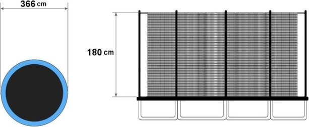 Se ajusta a trampolines de 12 ft con 8 postes