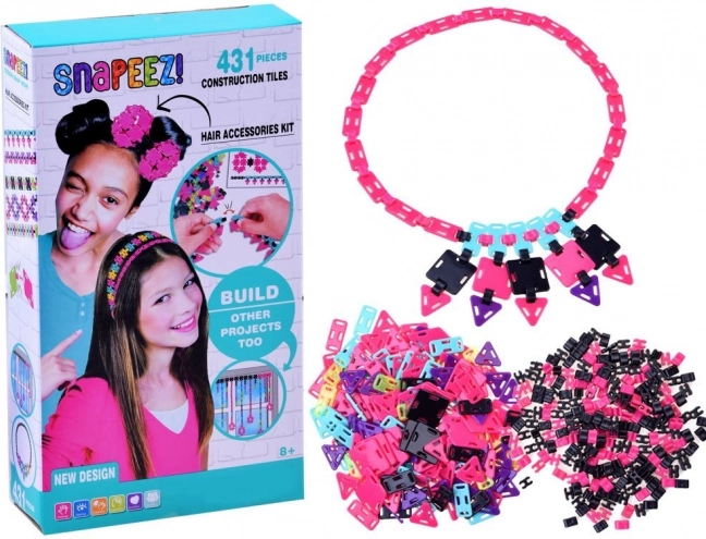 Set creativo de cuentas Snapeez 431 piezas