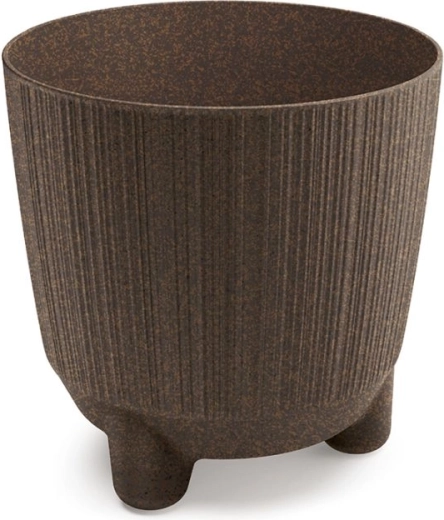 Maceta Ryfo N Eco Wood 16,8 cm color café