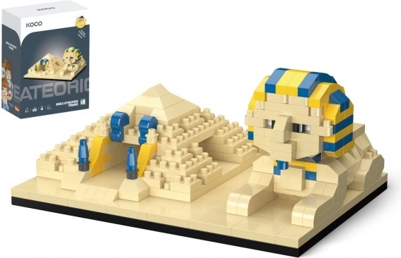 Mini set de construcción KOCO Pirámide y Esfinge, 410 piezas