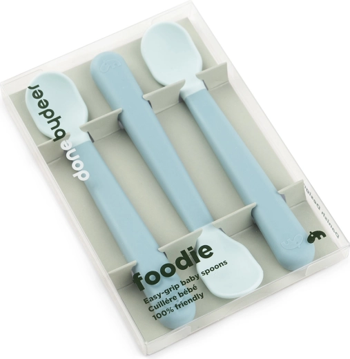Done by Deer cucharitas infantiles Easy-grip Foodie azules 3 uds