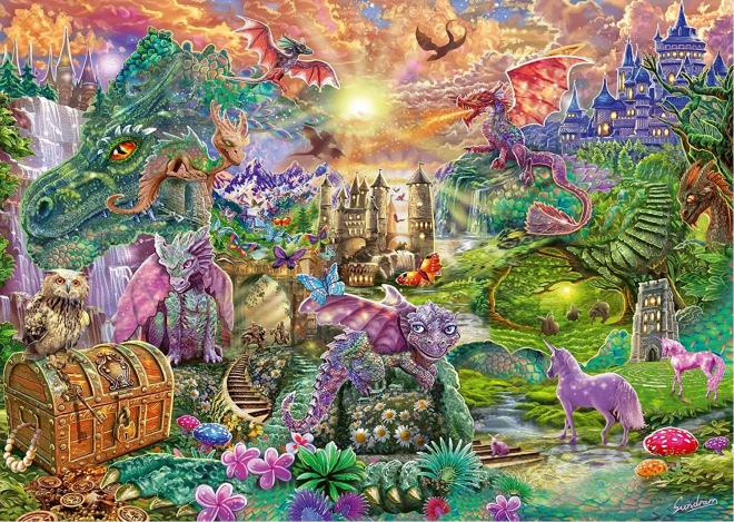 Puzzle Reino encantado de dragones 1000 piezas SCHMIDT
