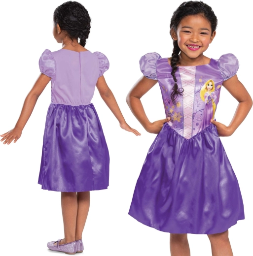 Disfraz infantil Disney Rapunzel: vestido morado para niñas