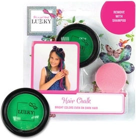 Tiza para el cabello Lukky con aplicador verde