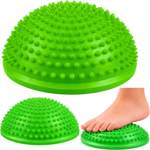 Semiesfera sensorial de equilibrio para masaje de pies 16 cm – verde