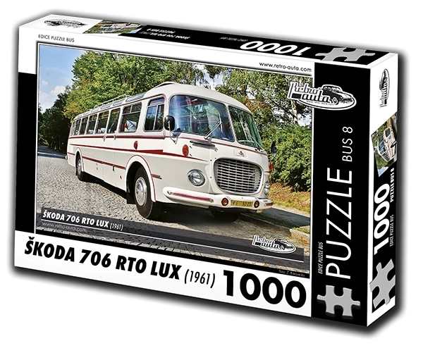Puzzle Retro-coches Škoda 706 RTO LUX – autobús 1961, 1000 piezas