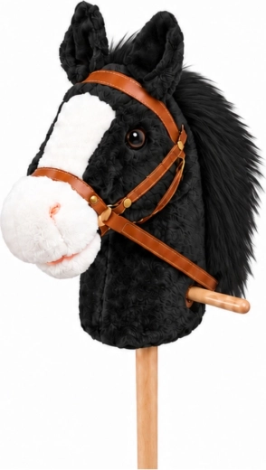 Cabeza de peluche con brida y riendas
