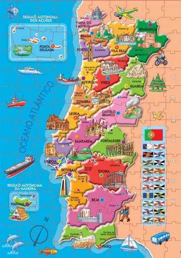 Educa Puzzle Mapa de Portugal 150 piezas