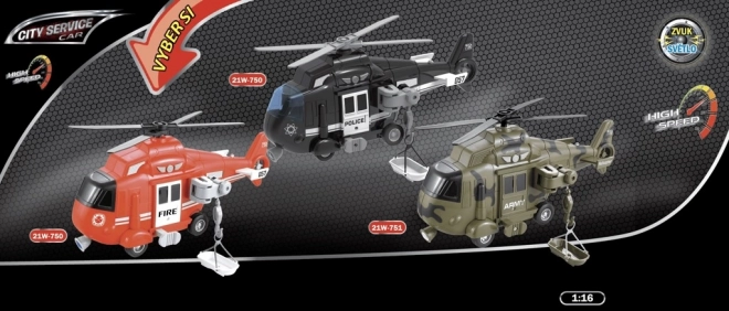 Helicóptero de rescate 1:16 CITY SERVICE CAR