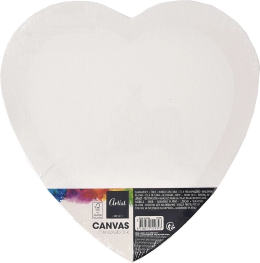 Lienzo para pintar en forma de corazón 29 × 29 cm