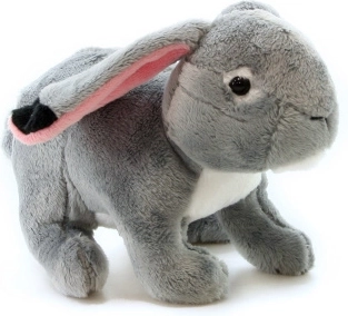 Conejito de peluche gris 18 cm