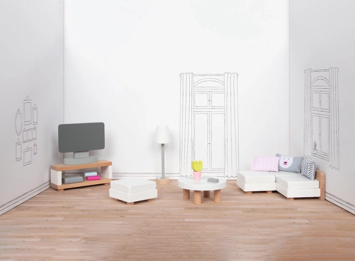 Mueble Goki para casa de muñecas – sala de estar