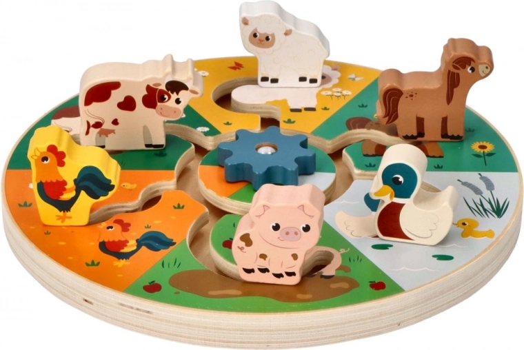Rompecabezas de madera - Animales de granja