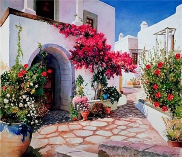 Norimpex pintura por números Calle mediterránea 40 × 50 cm