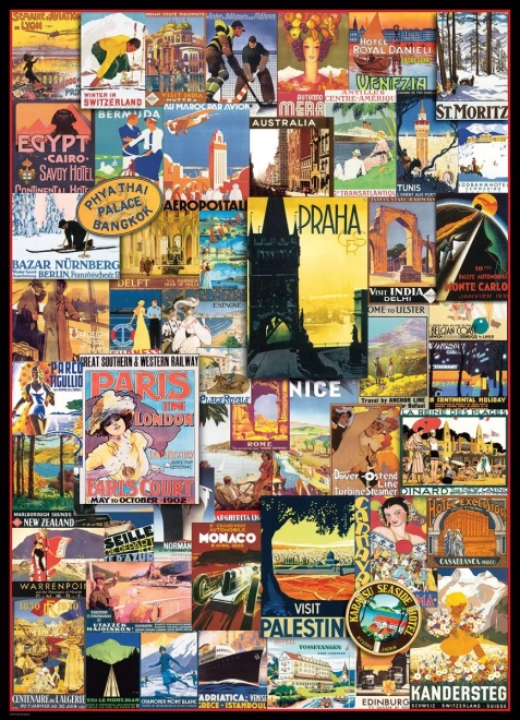 Puzzle Pósters de viaje 1000 piezas EUROGRAPHICS
