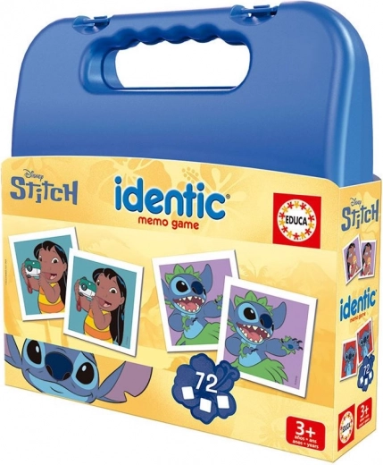 EDUCA Pexeso Maletín Stitch 72 tarjetas