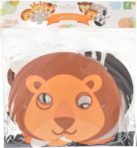 Máscaras de papel Jungle (8 uds.)