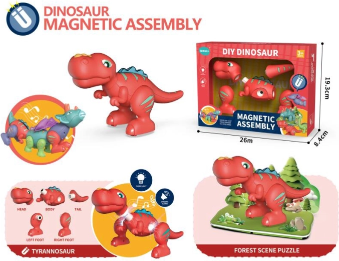 Dinosaurio interactivo Tyrannosaurus Rex con luz y sonido