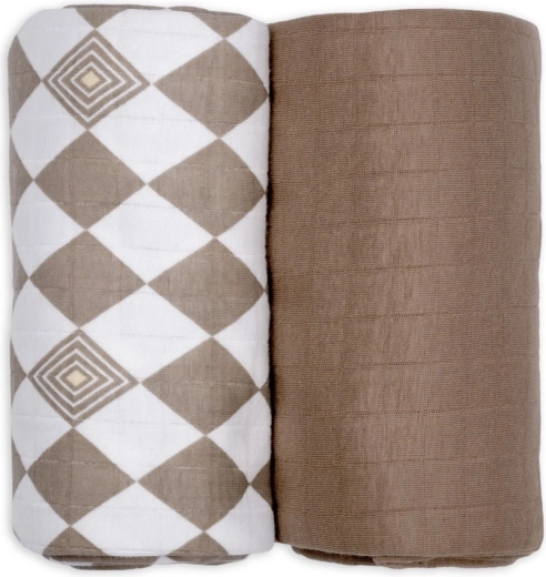 Lodger swaddler solid matcha buffalo, 2 uds 110 × 110 cm