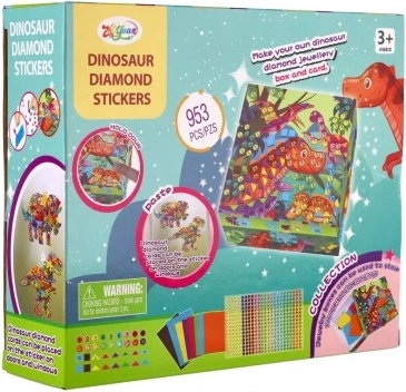 Set creativo de imágenes de diamantes Dinosaurio
