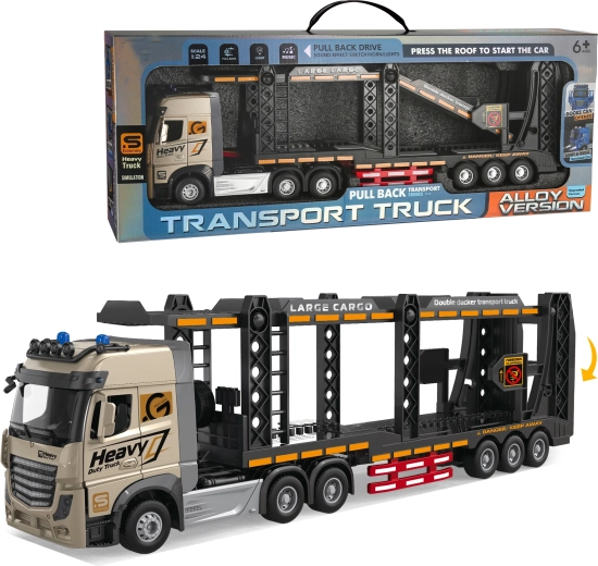 Camión metálico para transportar coches 1:24