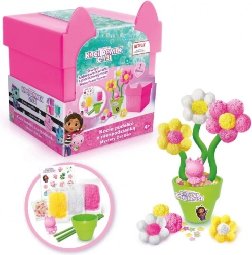 Plastilina de espuma CASA DE MUÑECAS DE GABBY – cajita de gatito con sorpresa, rosa