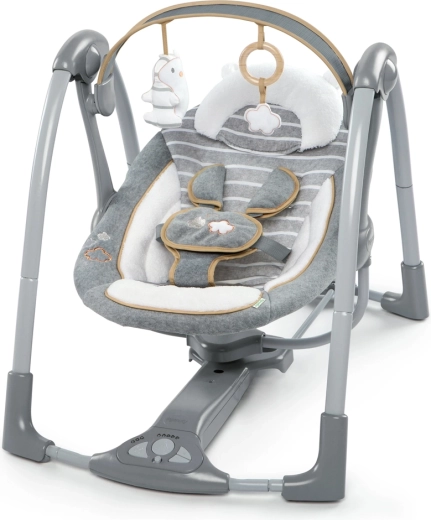Ingenuity hamaca infantil de viaje convertible con melodías Bella Teddy, 0–9 kg