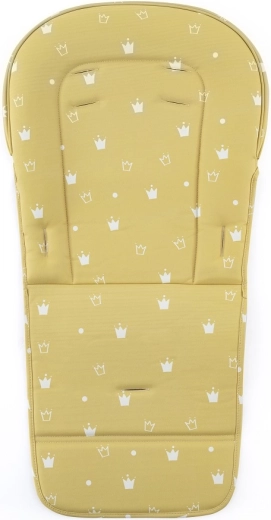 Petite&Mars funda de asiento y bandeja para trona infantil Gusto ochra crowns