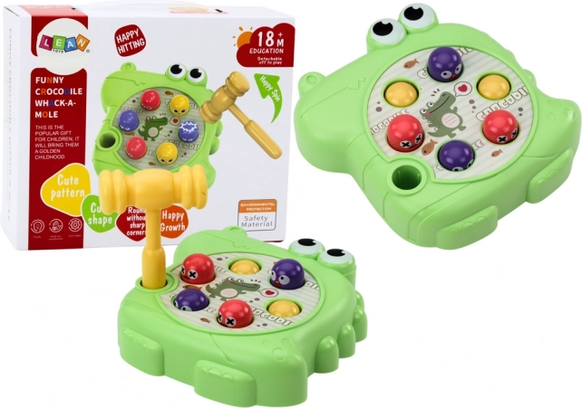 Juego de habilidad con cocodrilo y martillo