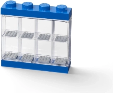 Vitrina coleccionable LEGO para 8 minifiguras, azul