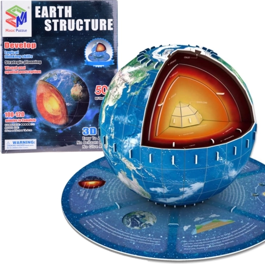 Puzle 3D Planeta Tierra - Estructura 50 piezas
