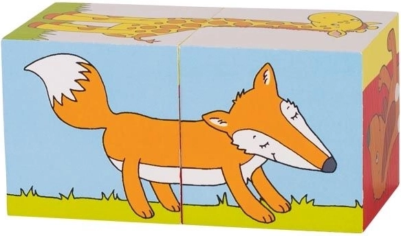 Cubos de madera con animales para niños