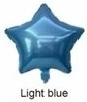 Globo de foil estrella azul claro 45 cm