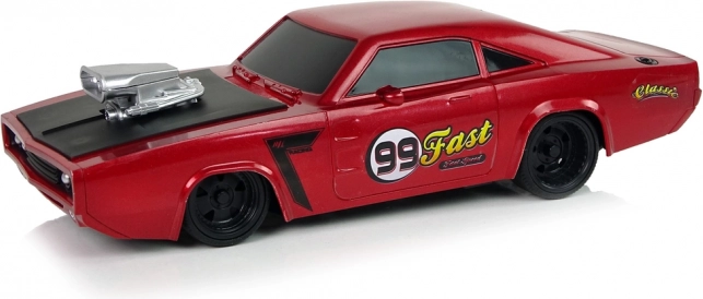 coche RC clásico muscle car 1:20 rojo con control remoto