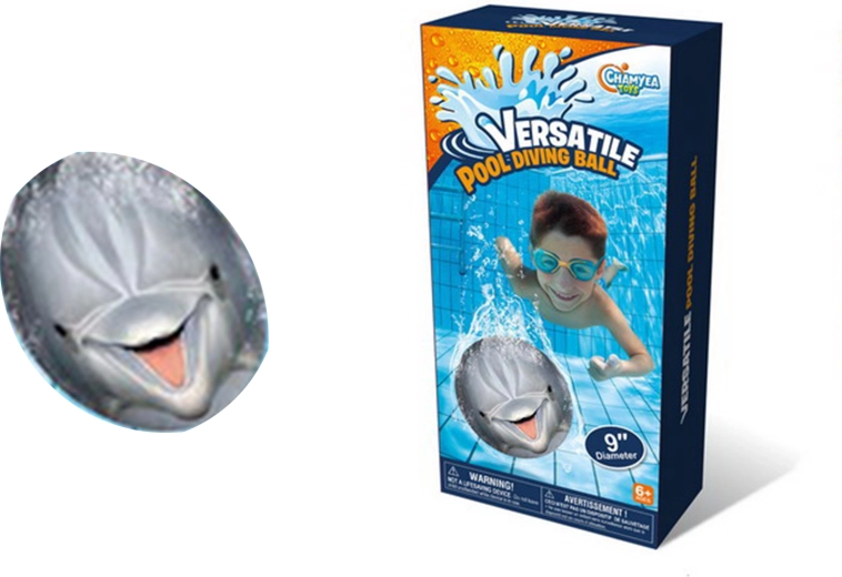 Balón inflable para el agua con diseño de delfín 23 cm