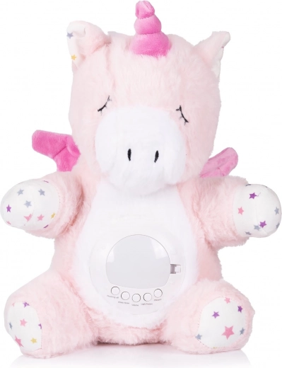 Chipolino unicornio de peluche con proyector y música