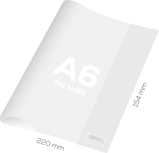 Funda transparente resistente para cuaderno A6