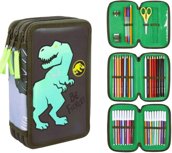 Estuche Cerda equipado de tres pisos Jurassic Park