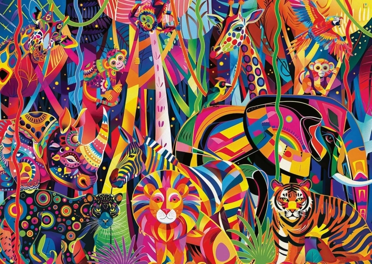 Puzzle Ravensburger Jungla colorida XXL 500 piezas
