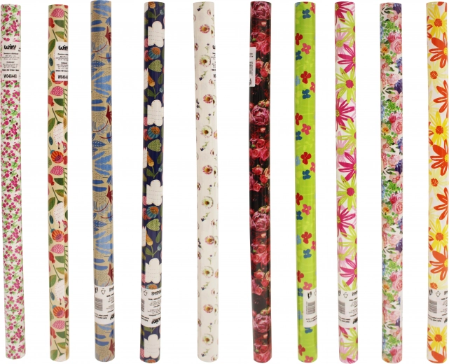 Papel de regalo con motivo floral 0,7 × 2 m