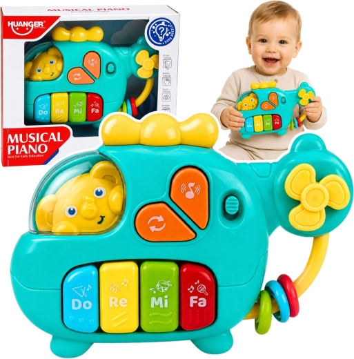 Helicóptero musical con pianito para bebés