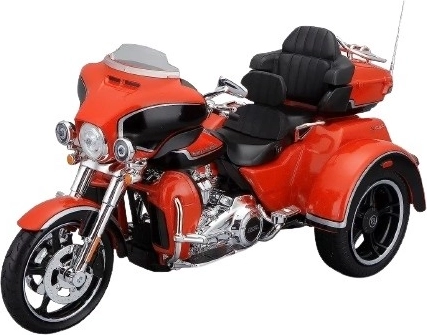 Modelo metálico de motocicleta HARLEY-DAVIDSON 2021 CVO Tri Glide 1:12, naranja