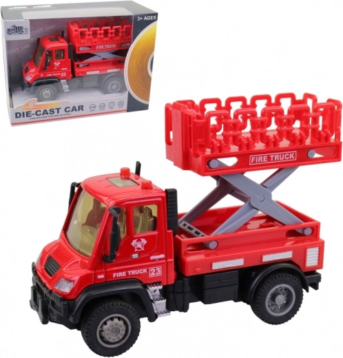 Camión de bomberos con retrofricción