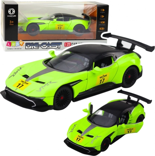 Coche deportivo 1:22 con luces, sonidos y propulsión por inercia