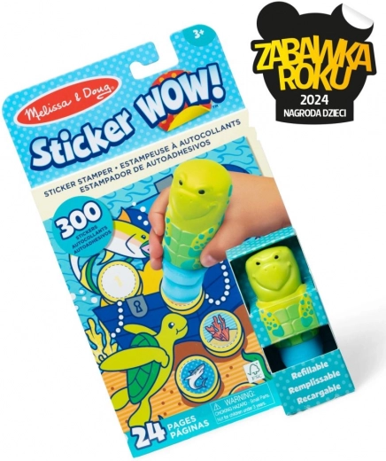 Sticker Wow - Libro y sello con pegatinas - Tortuga marina