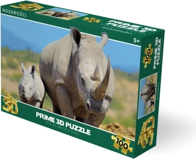 Puzle 3D de rinocerontes (100 piezas)