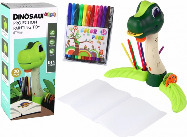 Proyector para dibujar Dino con sonidos y accesorios